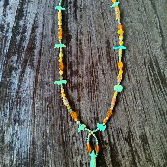 World Tribe turquoise fetish necklace - Picture 8 of 11